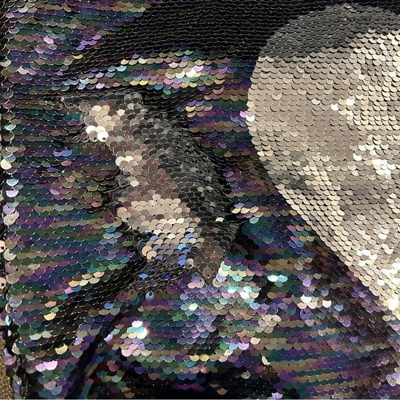 Multi-Colored Sequin Shoulder Bag w/ Silver Disappearing Heart Bag - Picture 16 of 16